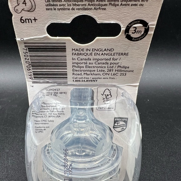New 2 Pack of Philips Clear Avent Soothie Bottle Nipple Replacement 6m And Up - Picture 3 of 6
